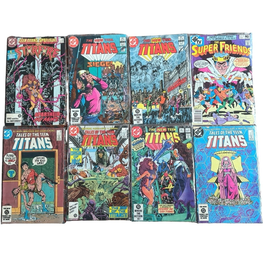 DC New Teen Titans Tales of Teen Titans Lot of 8 Comics Vintage 1980s Wolfman
